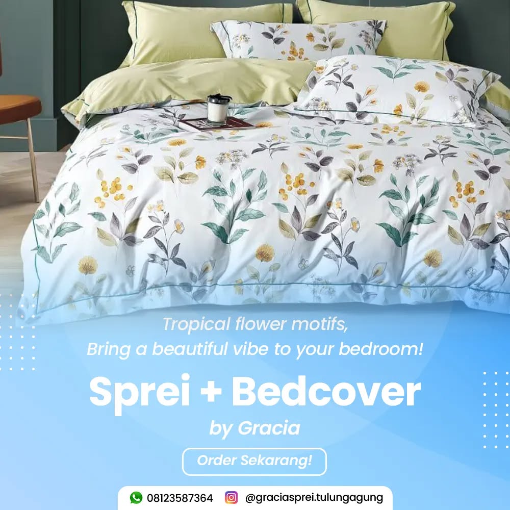 <p>Sprei dan Bedcover dari Gracia anda bisa segera